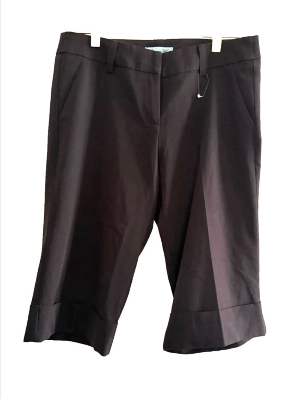 Alannah Hill Brown Tailored Capris Cuffed hems Shorts size 10 Australia